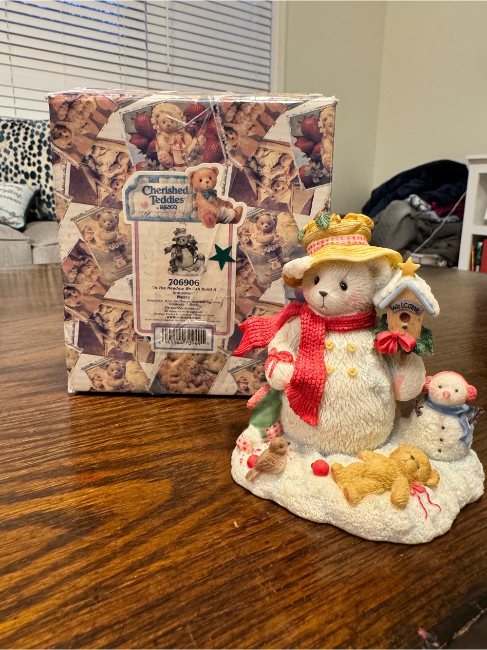 Cherished Teddies “In The Meadow We Can Build A Snowman” Figurine with Box